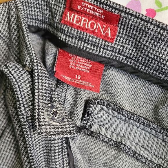 Merona Houndstooth Leggings Pants Size 12 - Picture 3 of 4